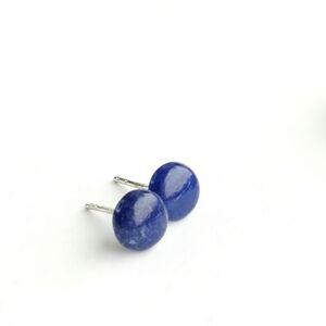 Lapis Lazuli Stud earrings Sterling silver 9mm 🆕